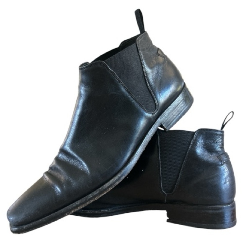 To Boot New York Adam Derrick Black Leather Chelsea Boots | Size 11